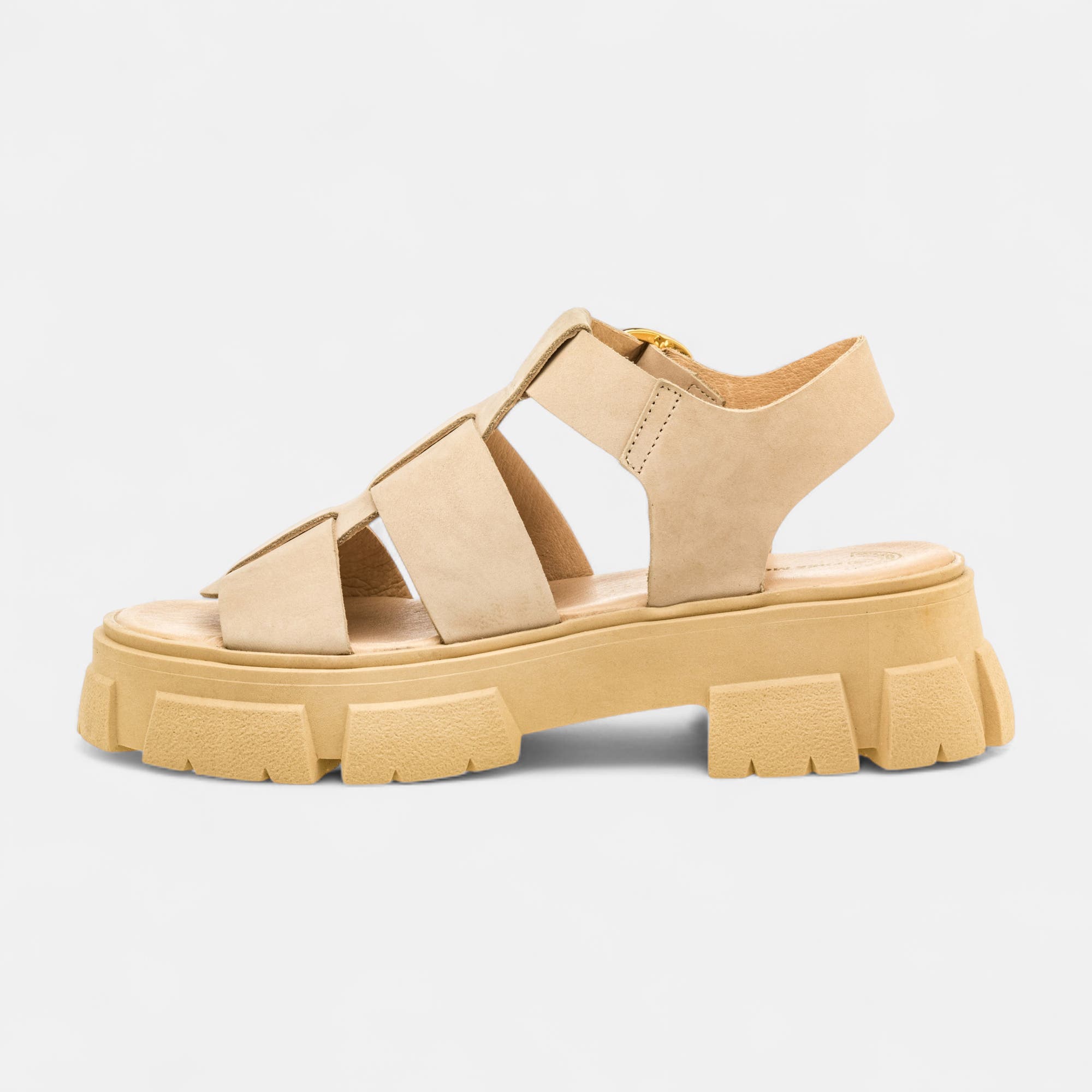 Sandales Femme en cuir beige