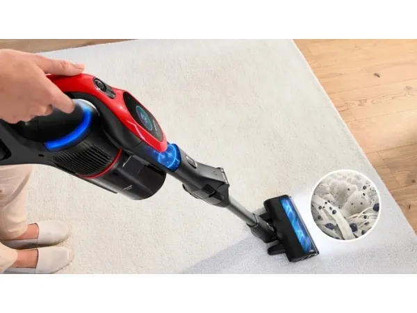 Bosch BCS1041PET, Stick vakuum, Poseløs, Sort, Rød, 0,4 L, Dry, HEPA