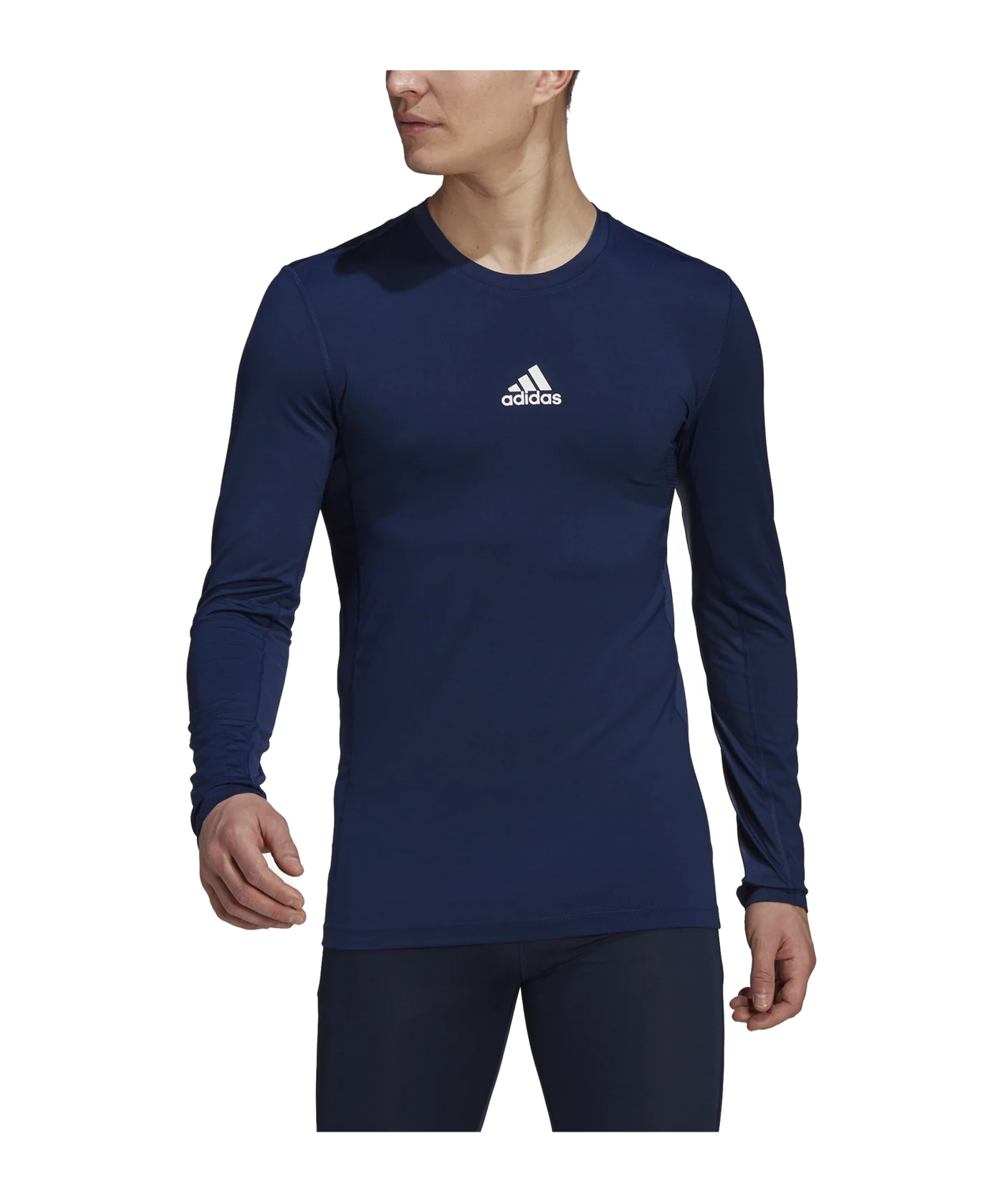 adidas Techfit Shirt langarm Dunkelblau