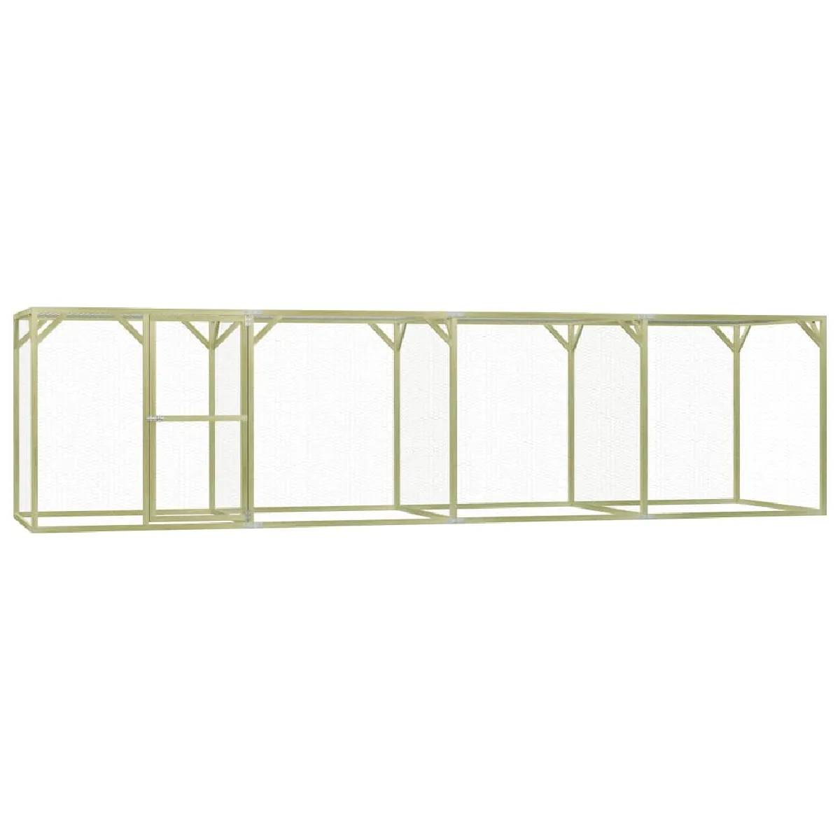 VidaXL Poulailler - 1,5x6x1,5 m - Pinède imprégnée