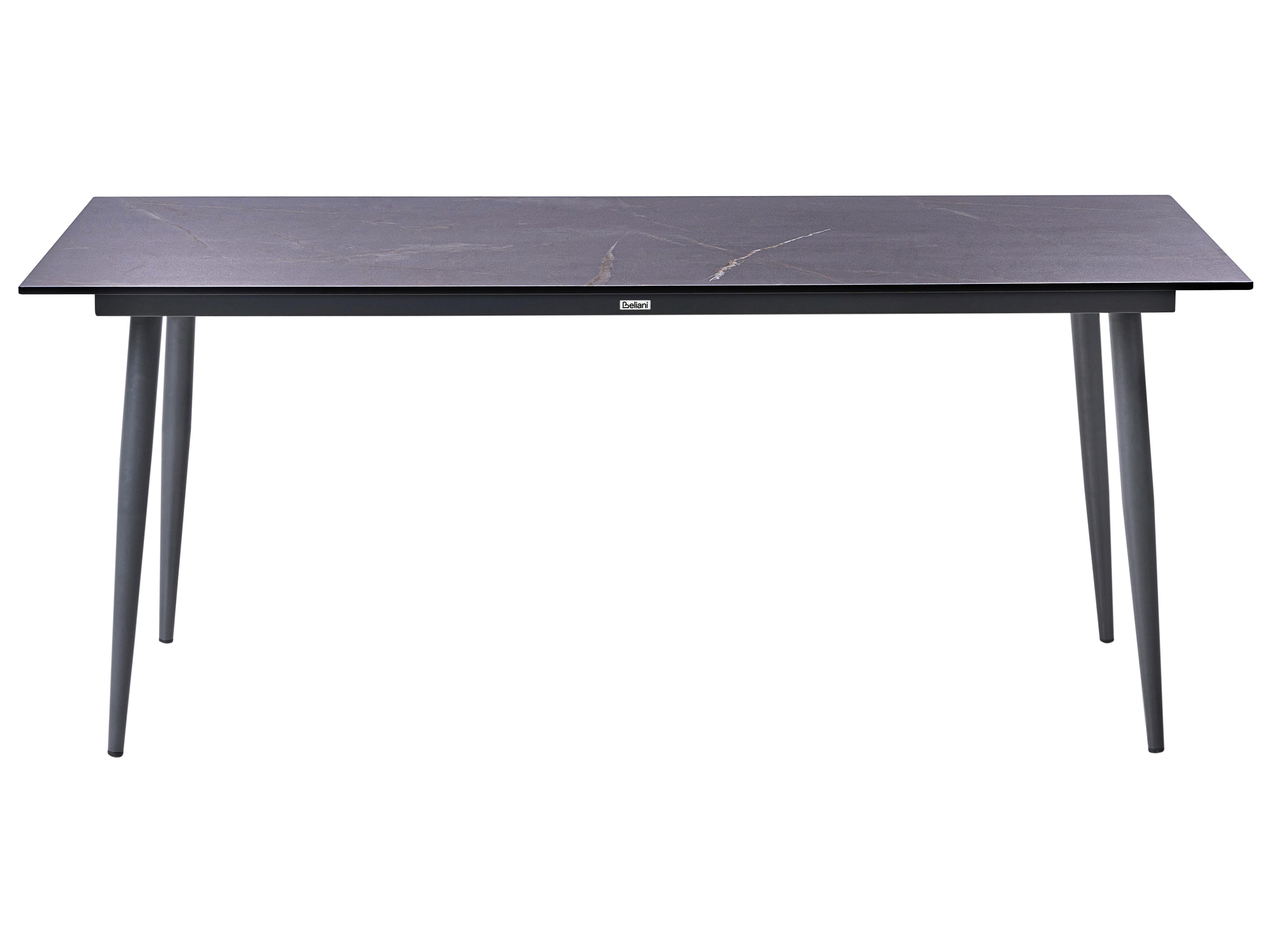 Tuin eettafel TOLENTINO 180 cm 90 cm Marmereffect Grijs marmer