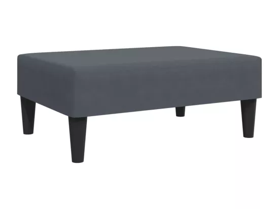 Repose-pied gris foncé 77x55x31 cm velours