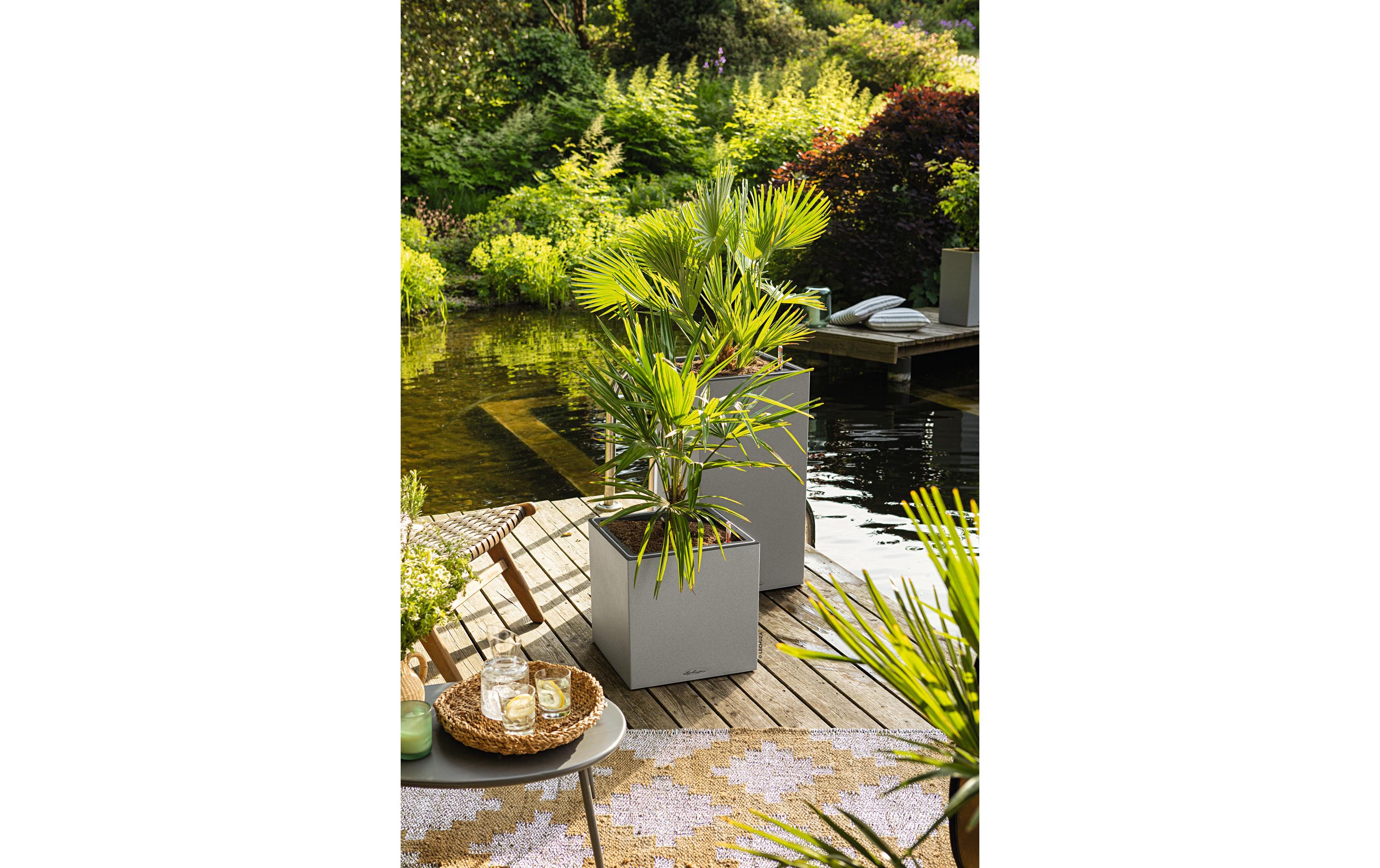 Blumentopf Canto Stone 40 Low, Stone Gray<br>Pflanzentopf in Natursteinoptik