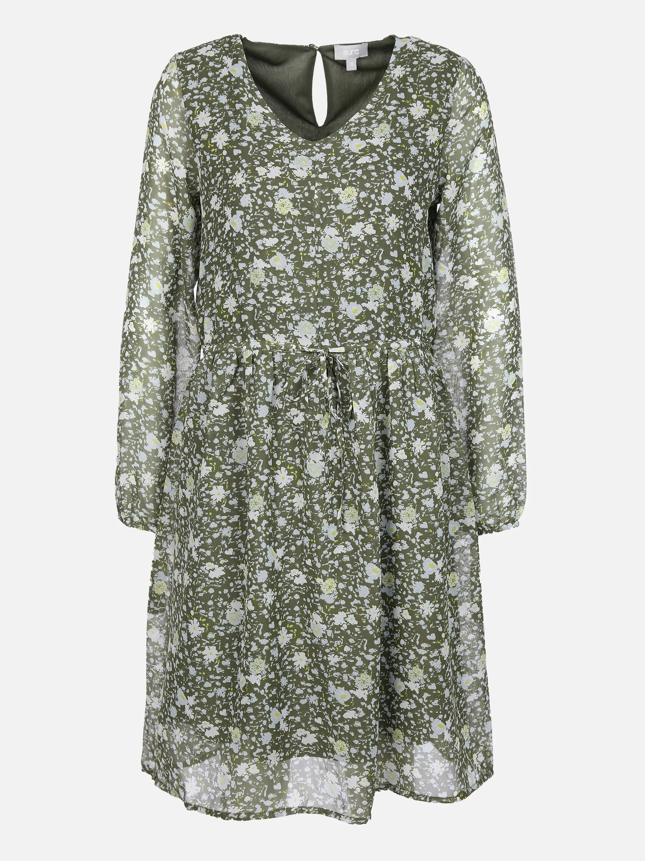 Damen Chiffonkleid mit V-Ausschnitt