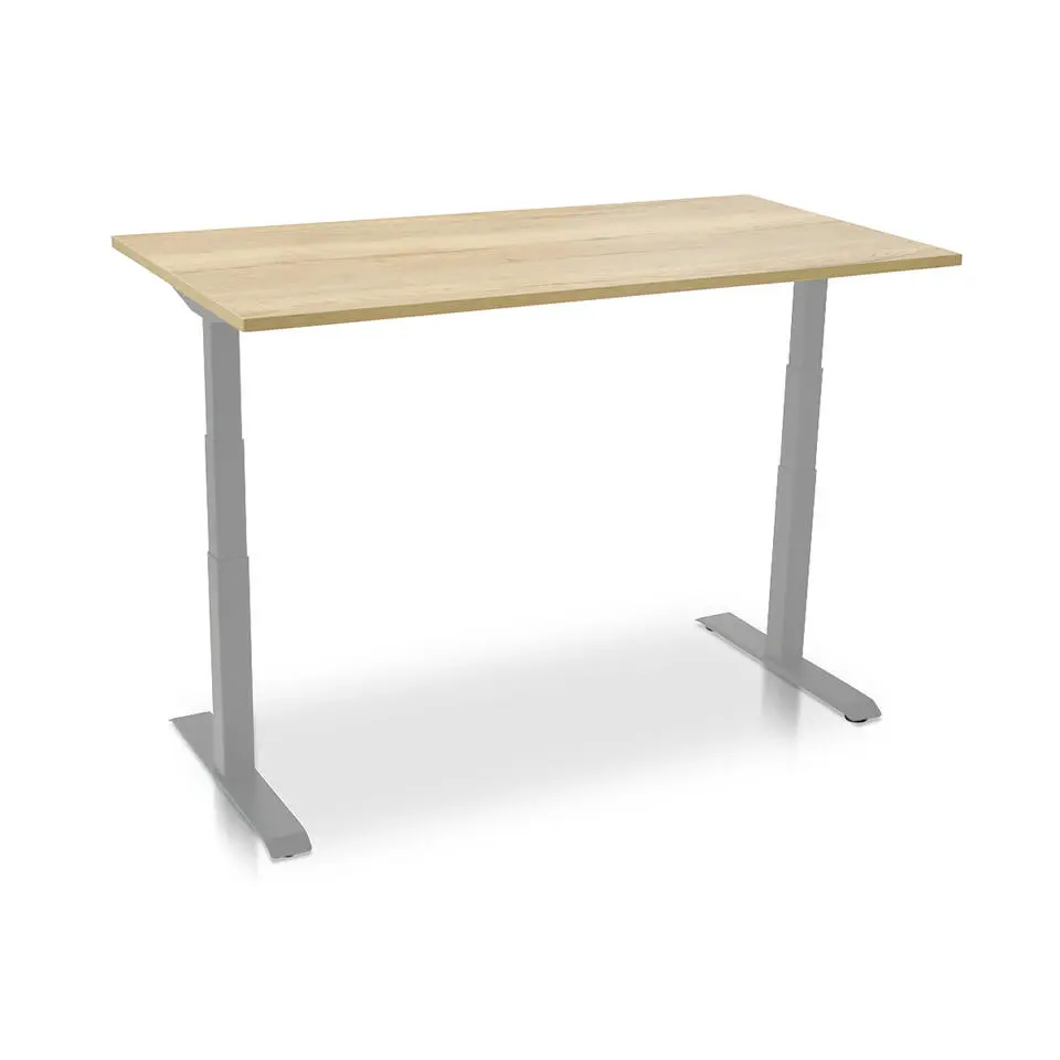 MRC PRO elektrisch ARBO zit-sta bureau - 140x80 cm robuust eiken