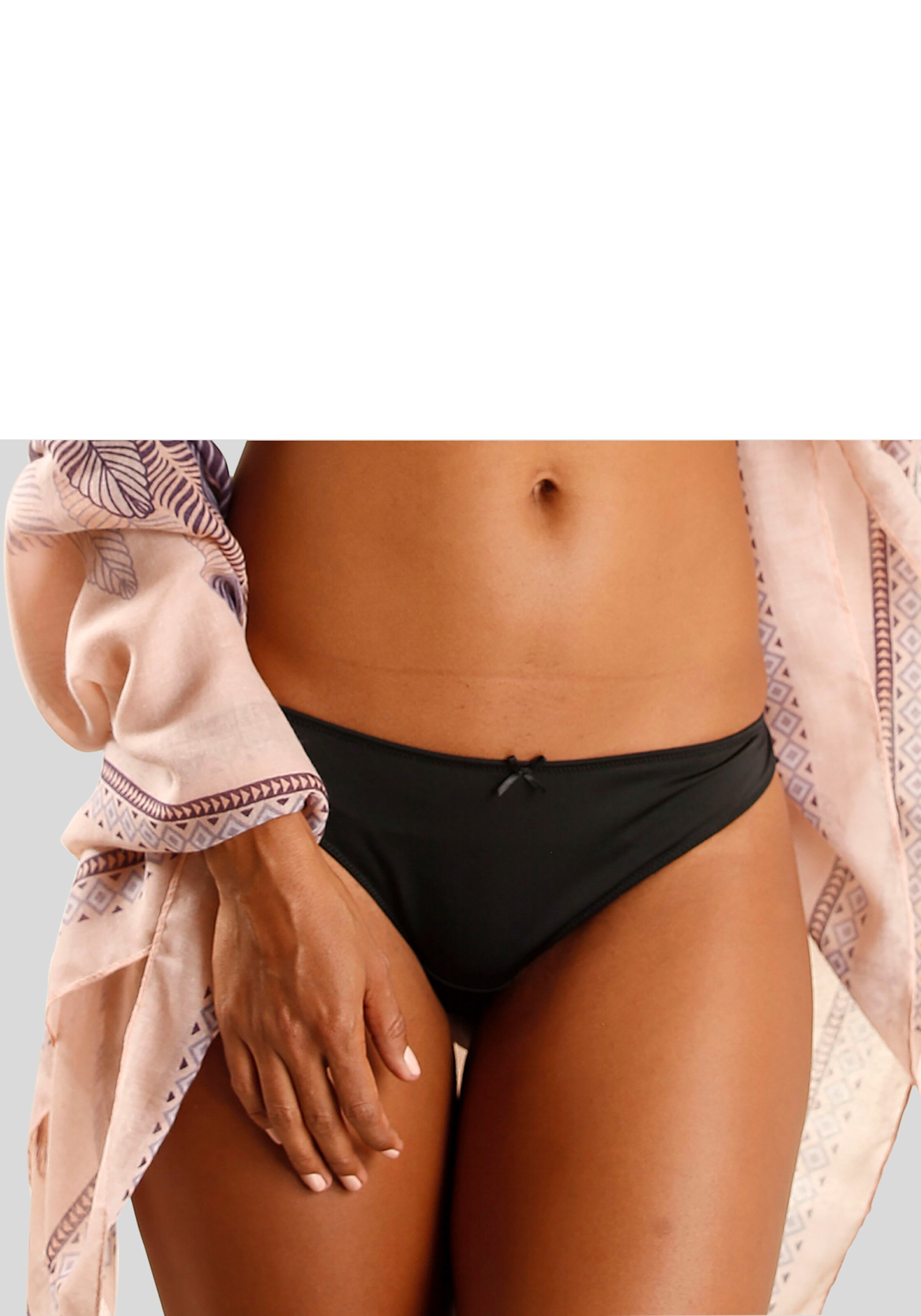 petite fleur String in beere+creme+schwarz