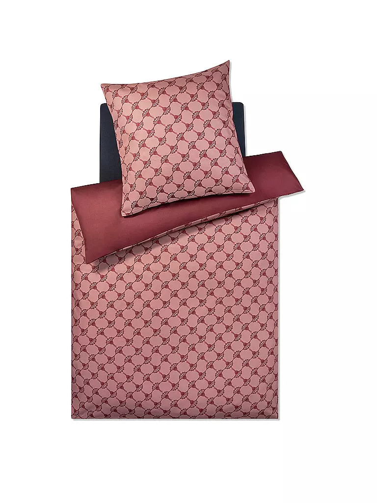 JOOP Satin Bettwäsche CORNFLOWER DOUBLE  70x90cm/140x220cm Fine Rouge dunkelrot