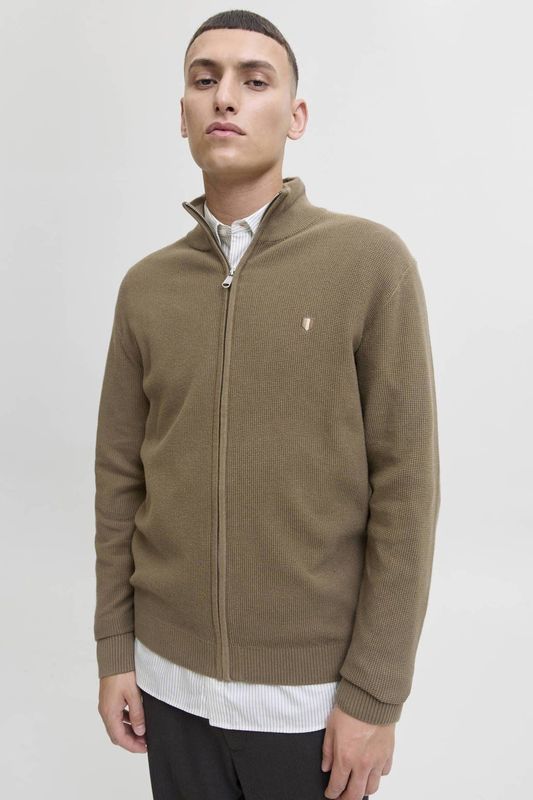 JACK & JONES PREMIUM - Gebreid Vest - Kaki