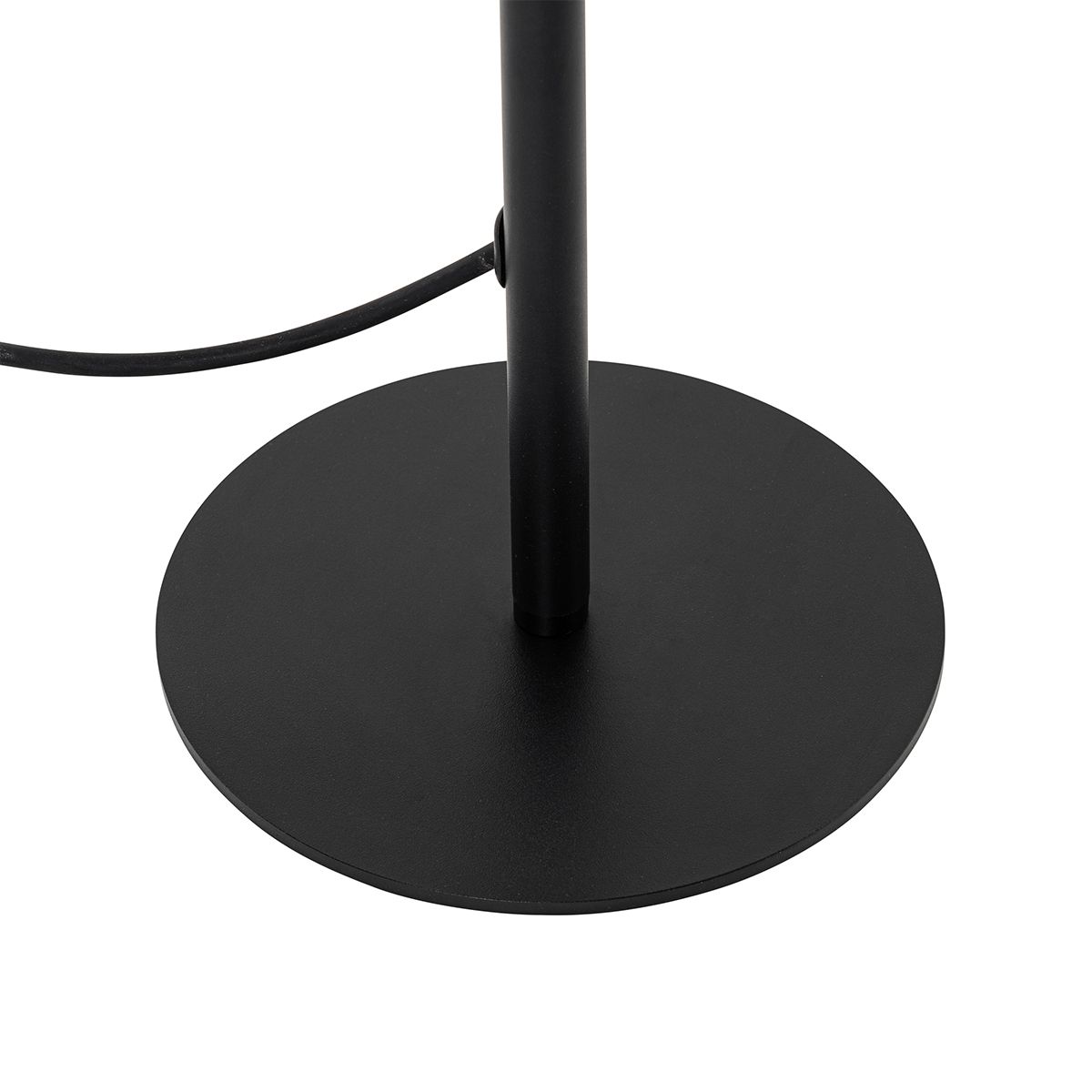Moderne buiten tafellamp zwart met witte kap IP44 - Robbert
