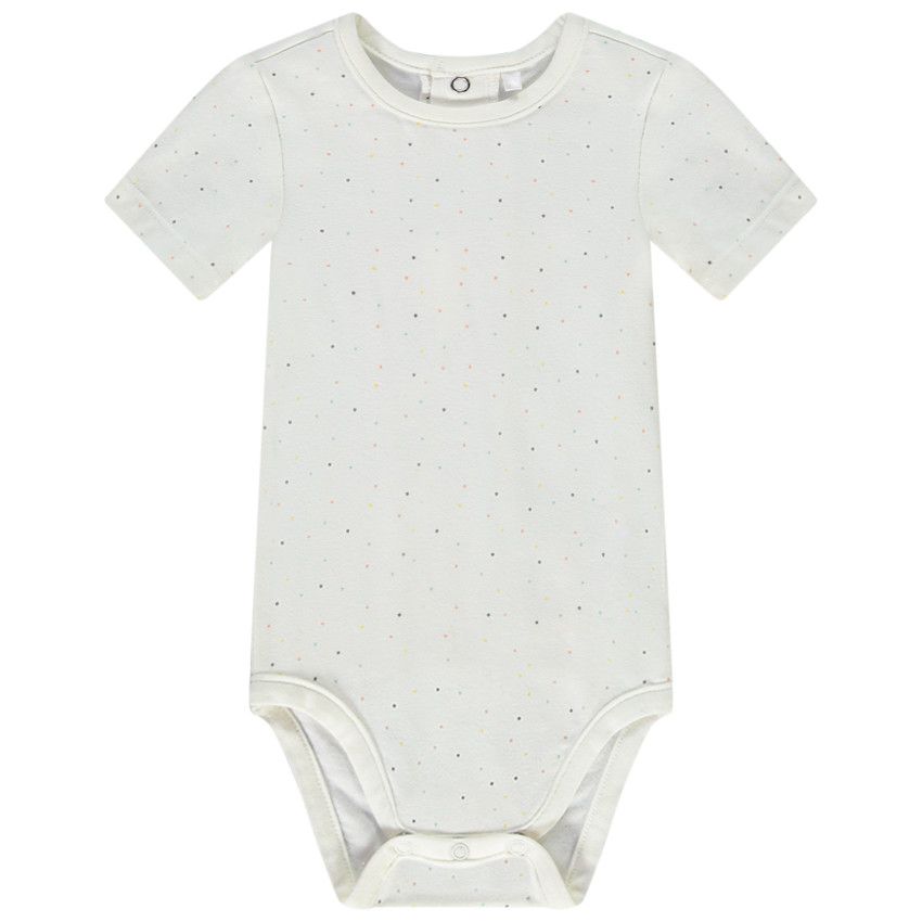 Ensemble 3 pièces body avec bavoir bandana pour bébé - Ecru