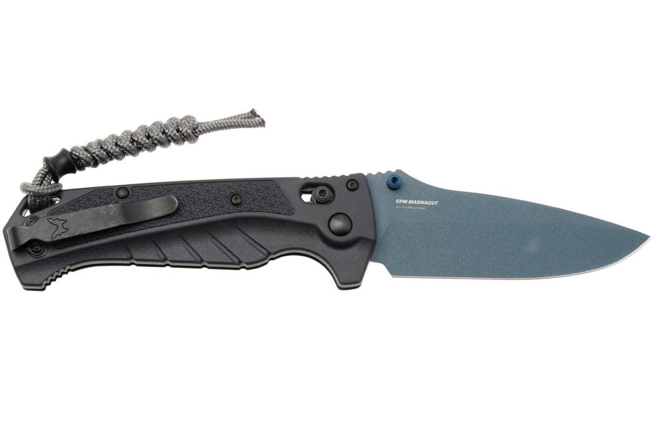 Benchmade Adira 18060BT-01 Blue Titanium Cerakote CPM MagnaCut, Tempest Gray Grivory zakmes