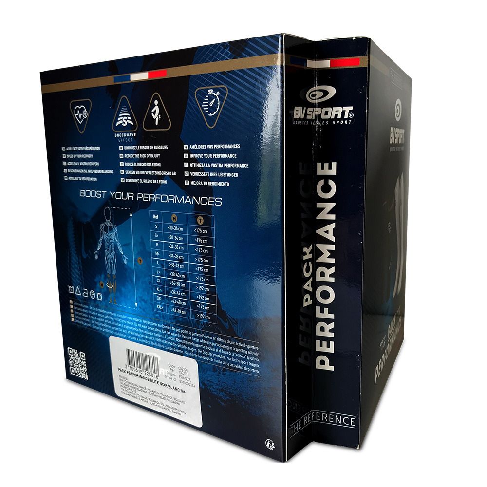 BV Sport PACK PERFORMANCE ELITE - Manchons + Chaussettes noir/blanc