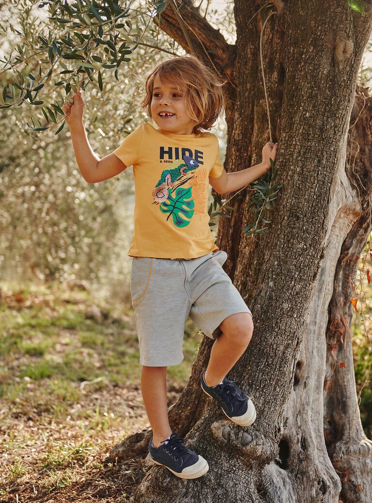 T-shirt jaune à manches courtes