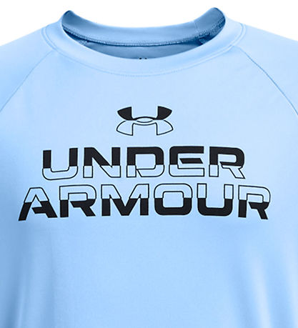 Under Armour T-Shirt - Tech Split WordMørk- Horizon Blue
