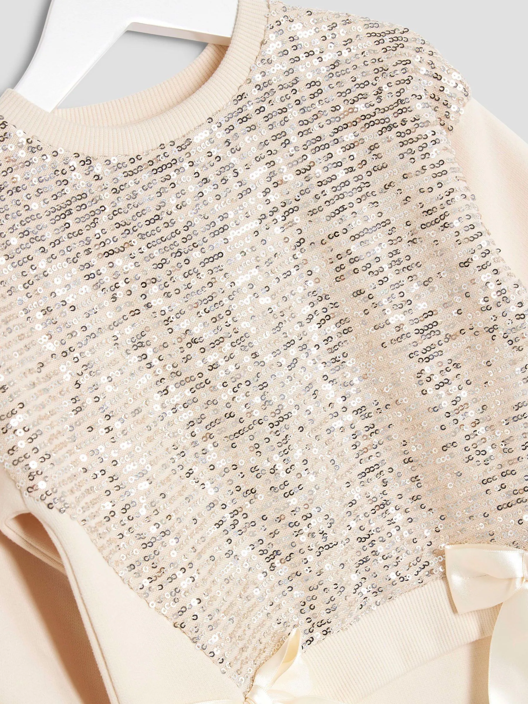 River Island - Sweaterjurk met lovertjes voor meisjes