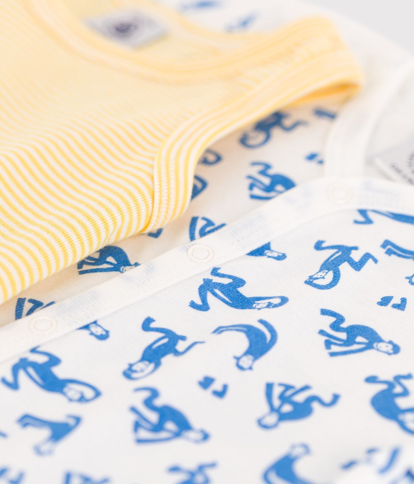 Lot de 2 combicourts bébé en coton
