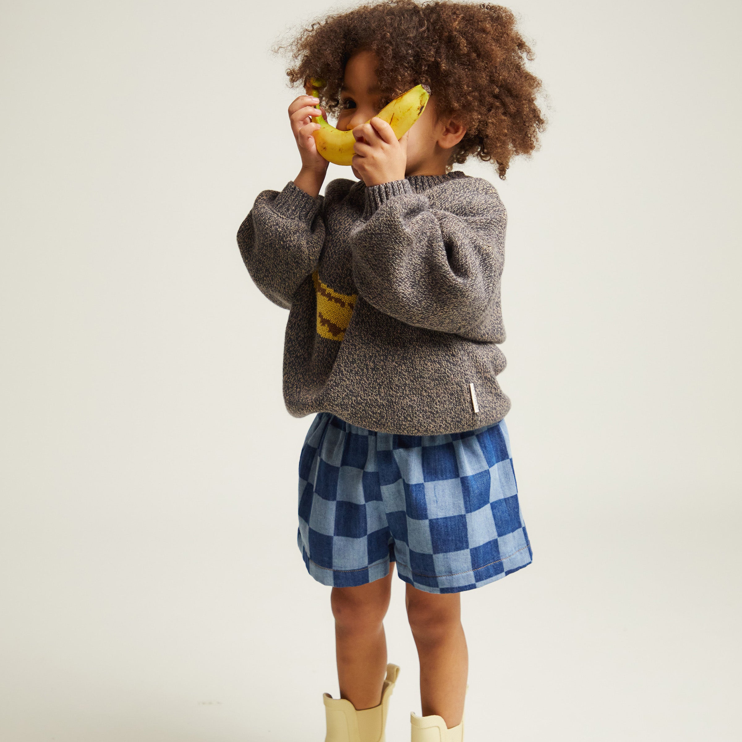 Shorts Frankie Checkerboard Denim