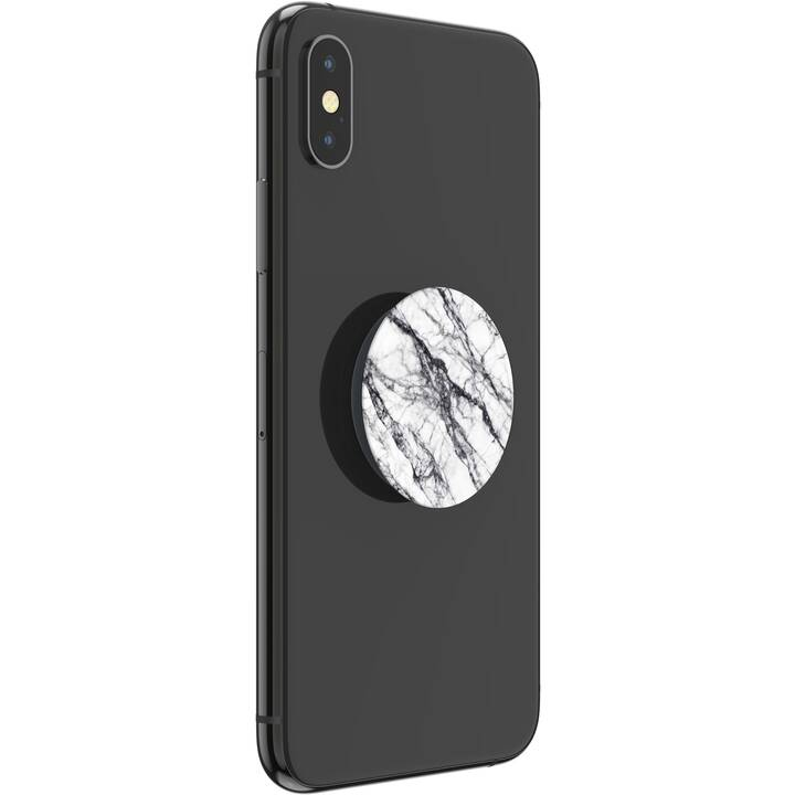 PopGrip Basic Finger Griff Halterung für Smartphones / Tablets (70070) - White Stone Marble