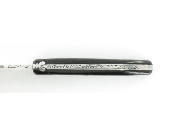 Laguiole 12 cm Plein Manche Croûte de Buffle Couteau de poche par Laguiole en Aubrac