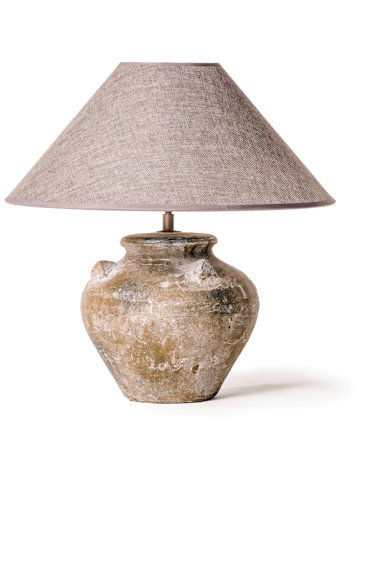 Tischlampe 'Moeven', grau, Ø 32 cm, H 43 cm von fischer's lagerhaus
