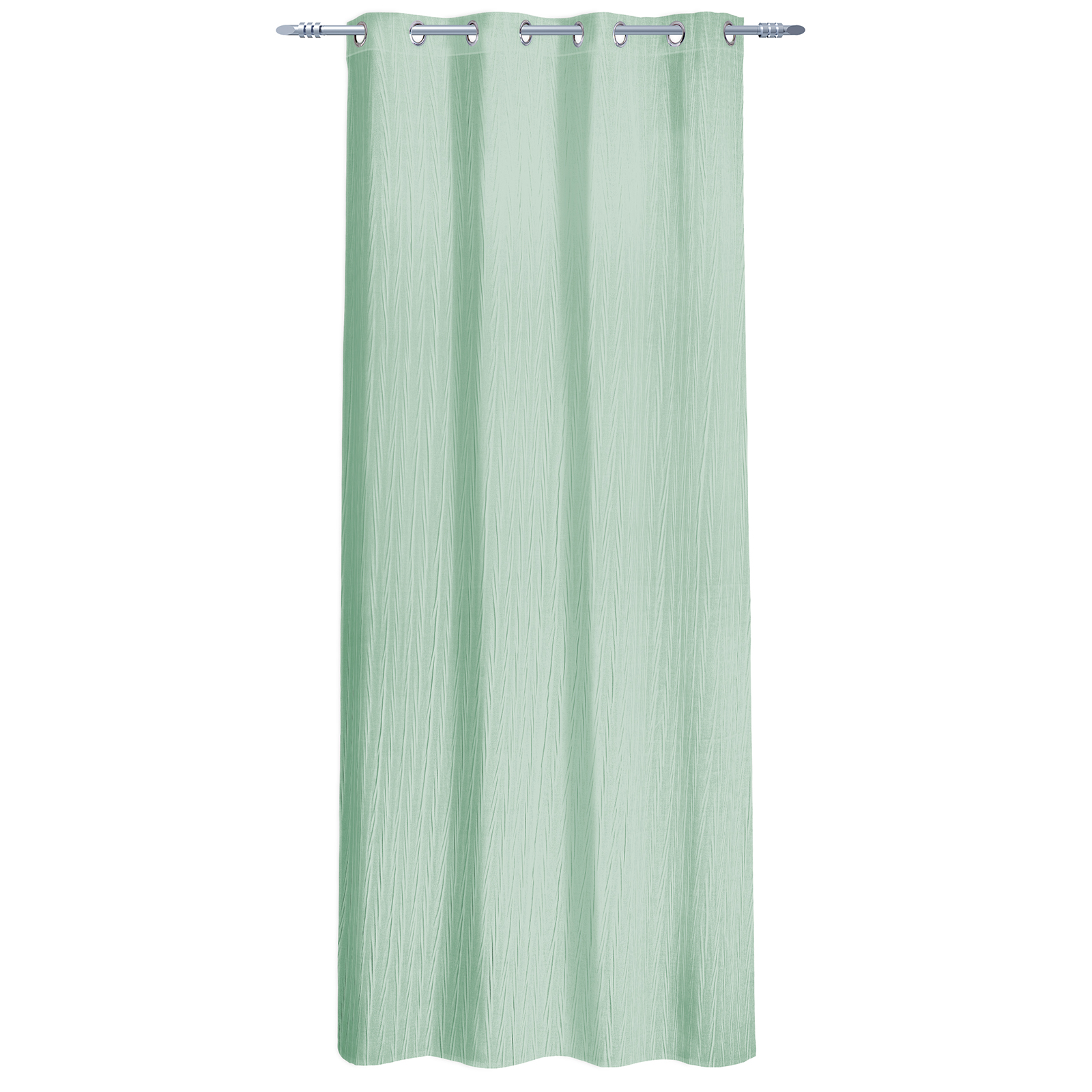 Ösenvorhang - salbei - Voile Crash - 135x245 cm