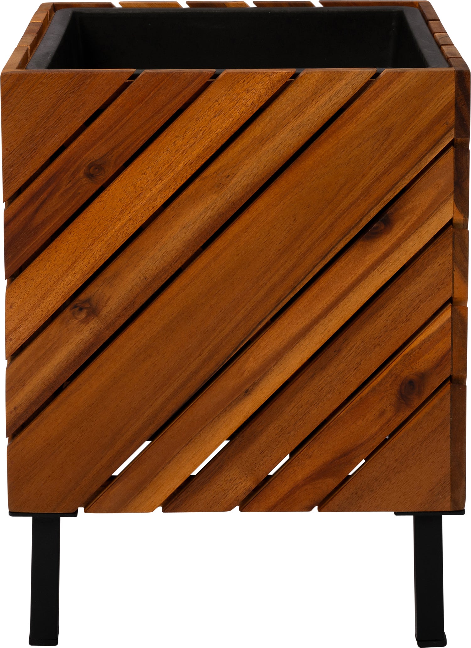 Intratuin plantenbak op poten Acacia naturel 32 x 32 x 42 cm