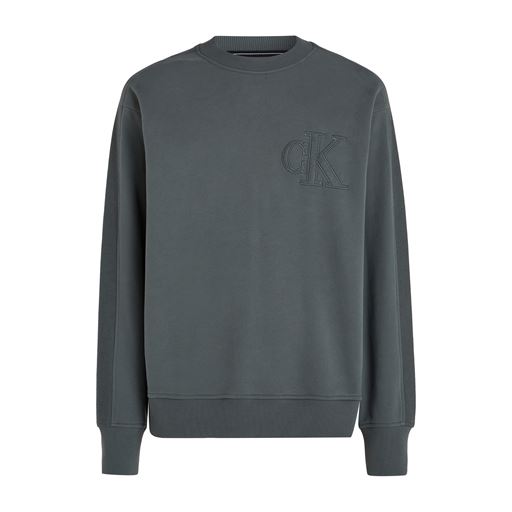 Calvin Klein Jeans Applique Crew Neck Sweatshirt, Endless Grey, XL