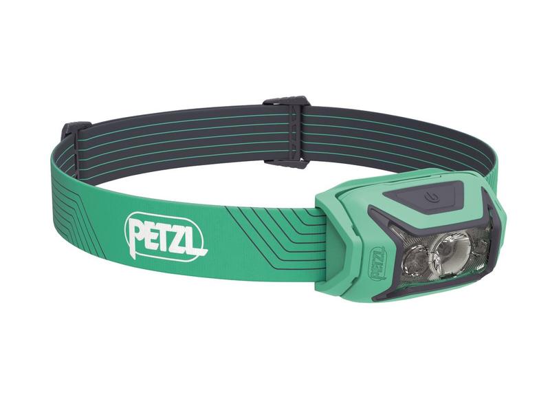 Petzl Stirnlampe Actik, Grün, 450 lm LED-Stirnlampe mit rotem Licht und 3 Weisslicht-Stufen