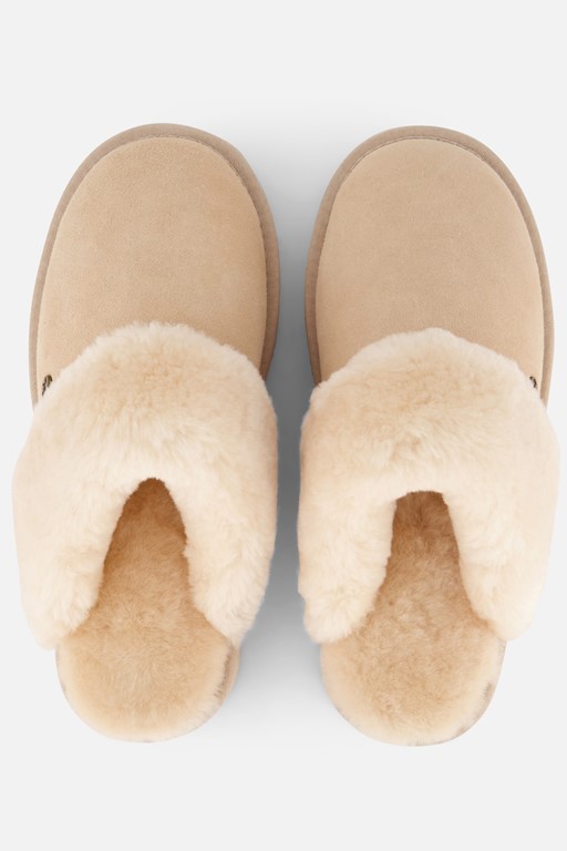 Warmbat Flurry Plateau Pantoffels beige Suede
