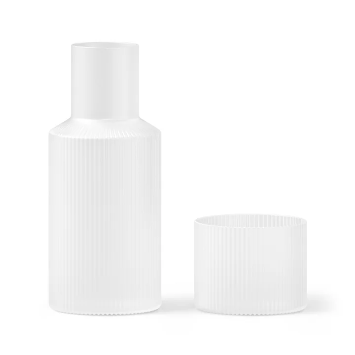 Ferm Living - Ripple Karaffen-Set, klein / frosted