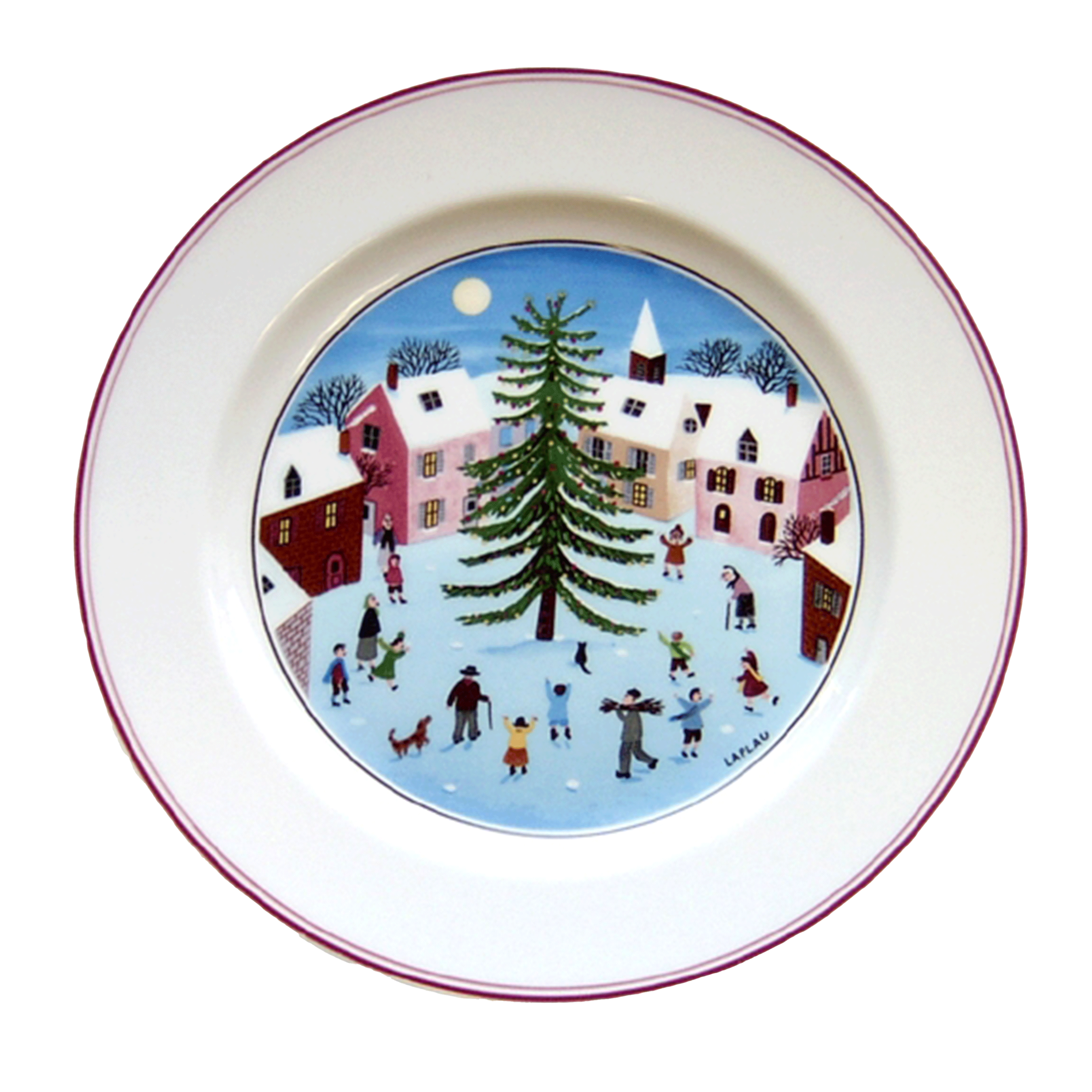 Design Naif Appetizer and dessert plate Multi-colored, 8.3'', Premium Porcelain