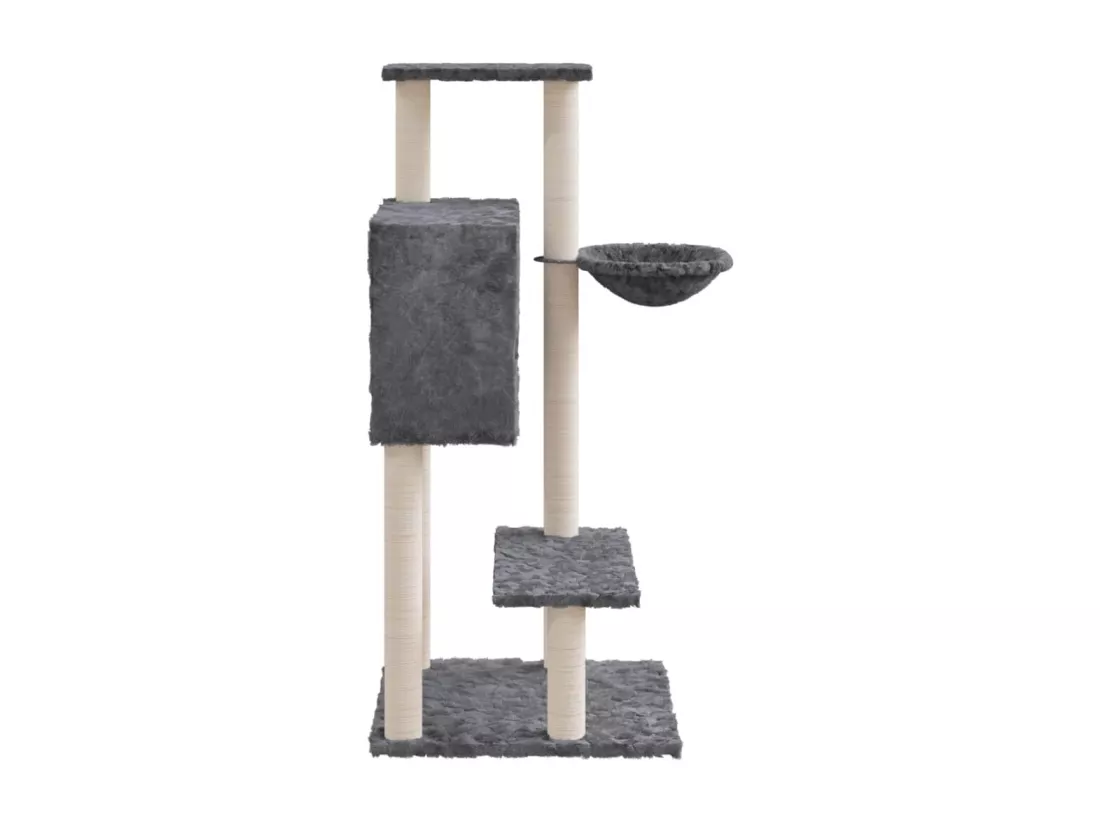 Arbre à chat avec griffoirs en sisal Gris foncé 108,5 cm