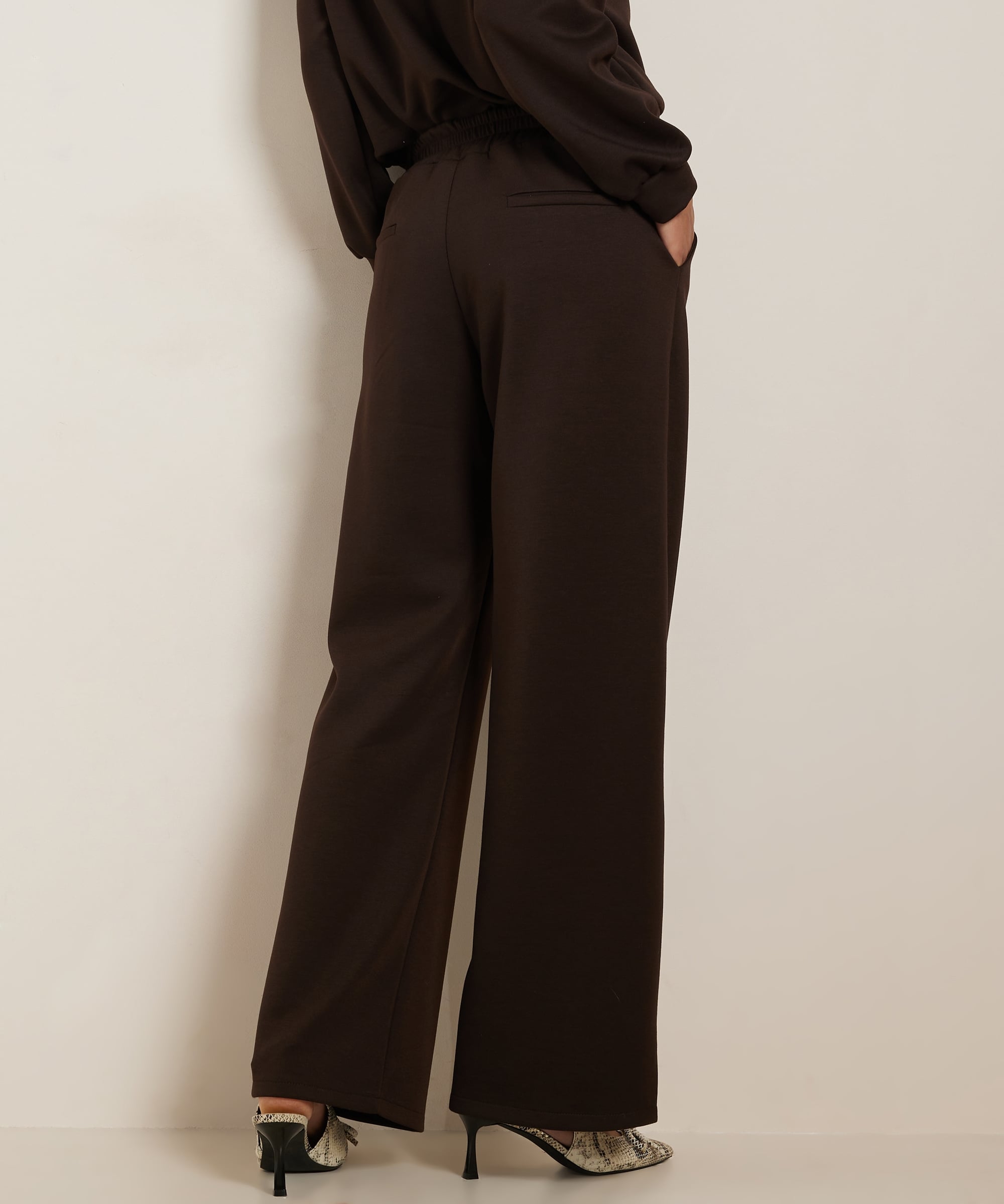 wide fit broek soft jersey