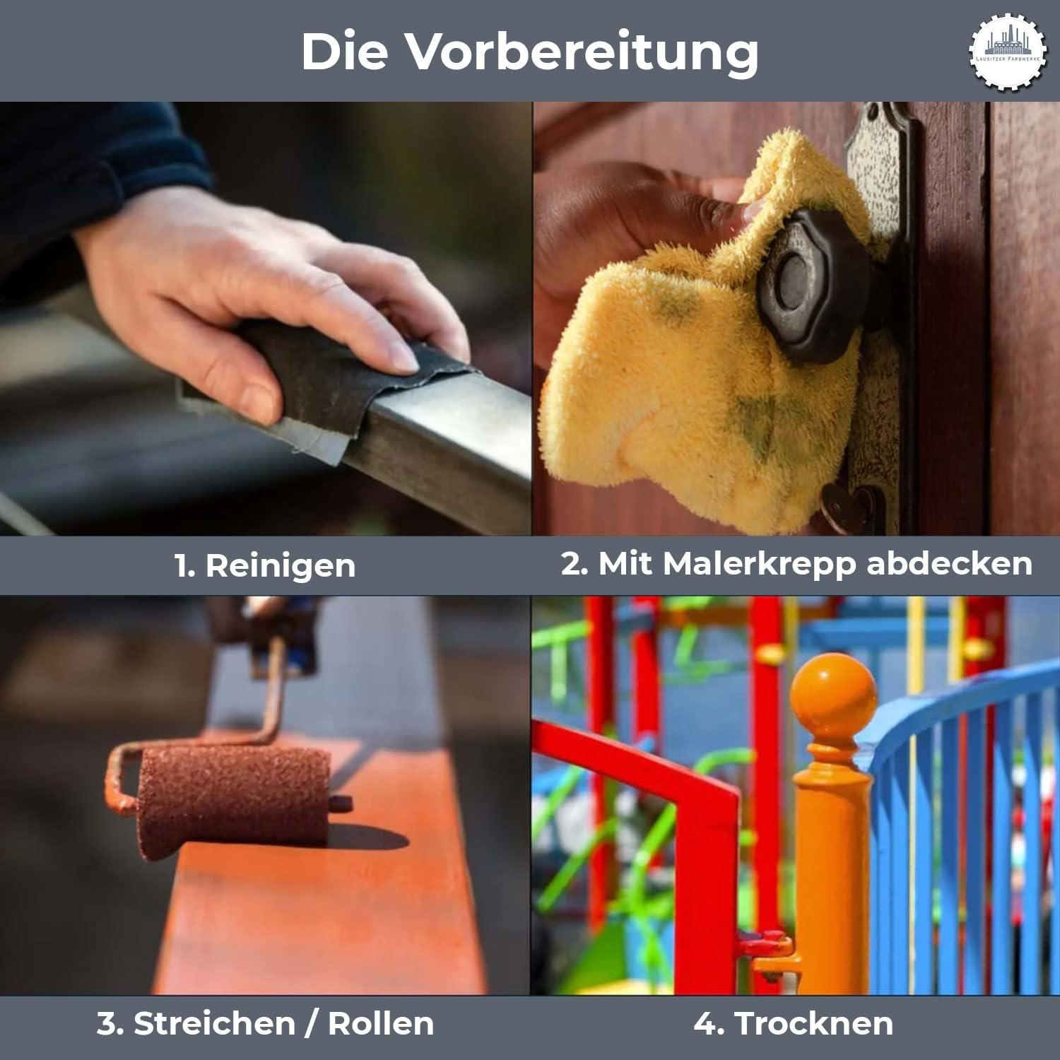 Lausitzer Farbwerke Metallschutzfarbe 3in1 traditioneller Metallschutzlack 3-in-1 Metallfarbe Metalllack Farbe für Metall, Stahl, Eisen, Zink und Aluminium (20 L, Weiß (RAL 9010))