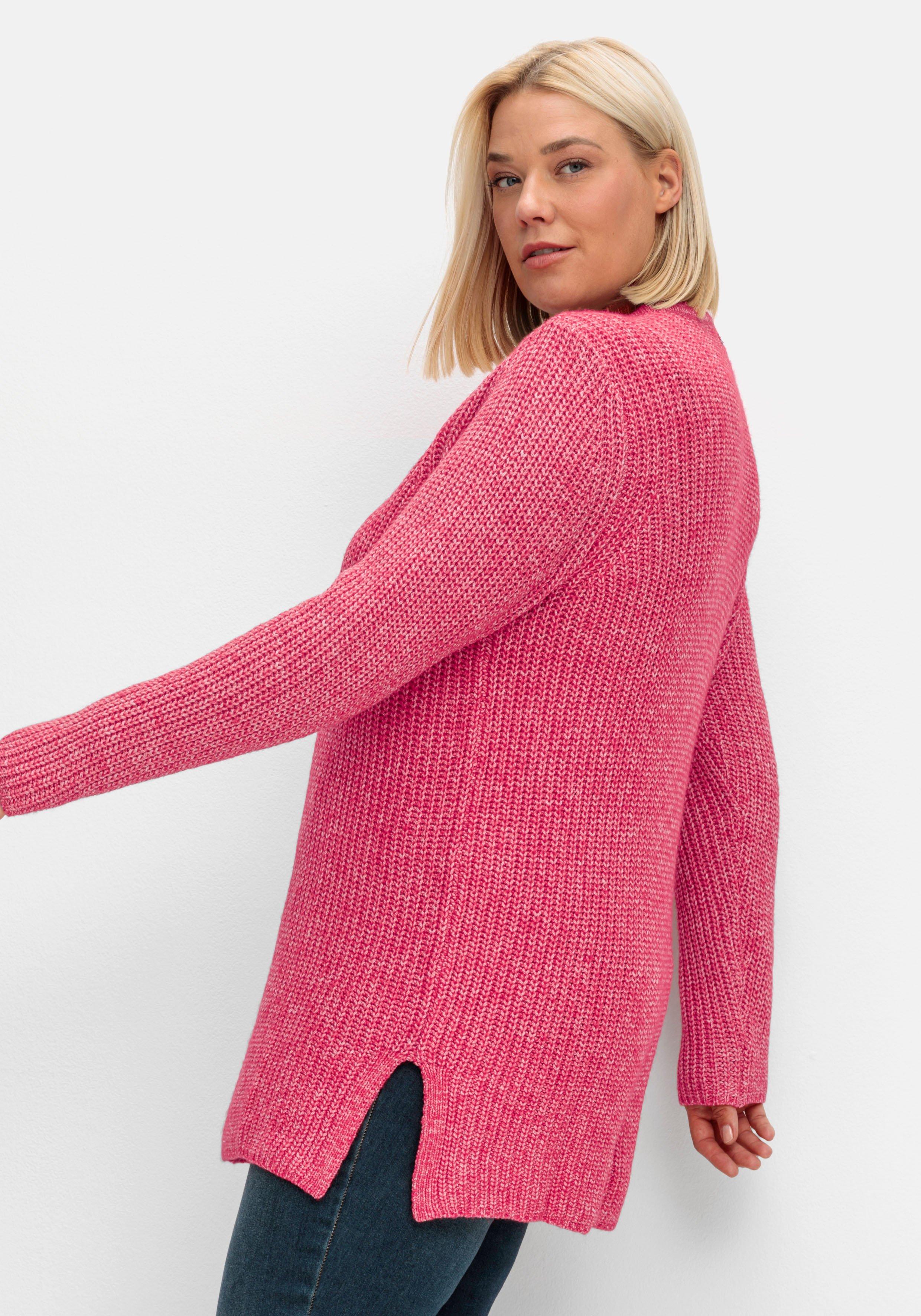 Pullover mit Stehkragen, im Patentstrick