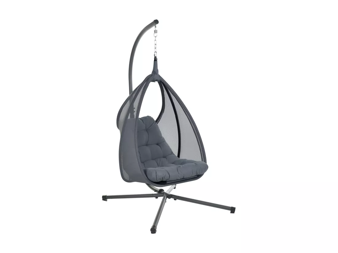 Fauteuil suspendu avec support gris foncé AVEGNO