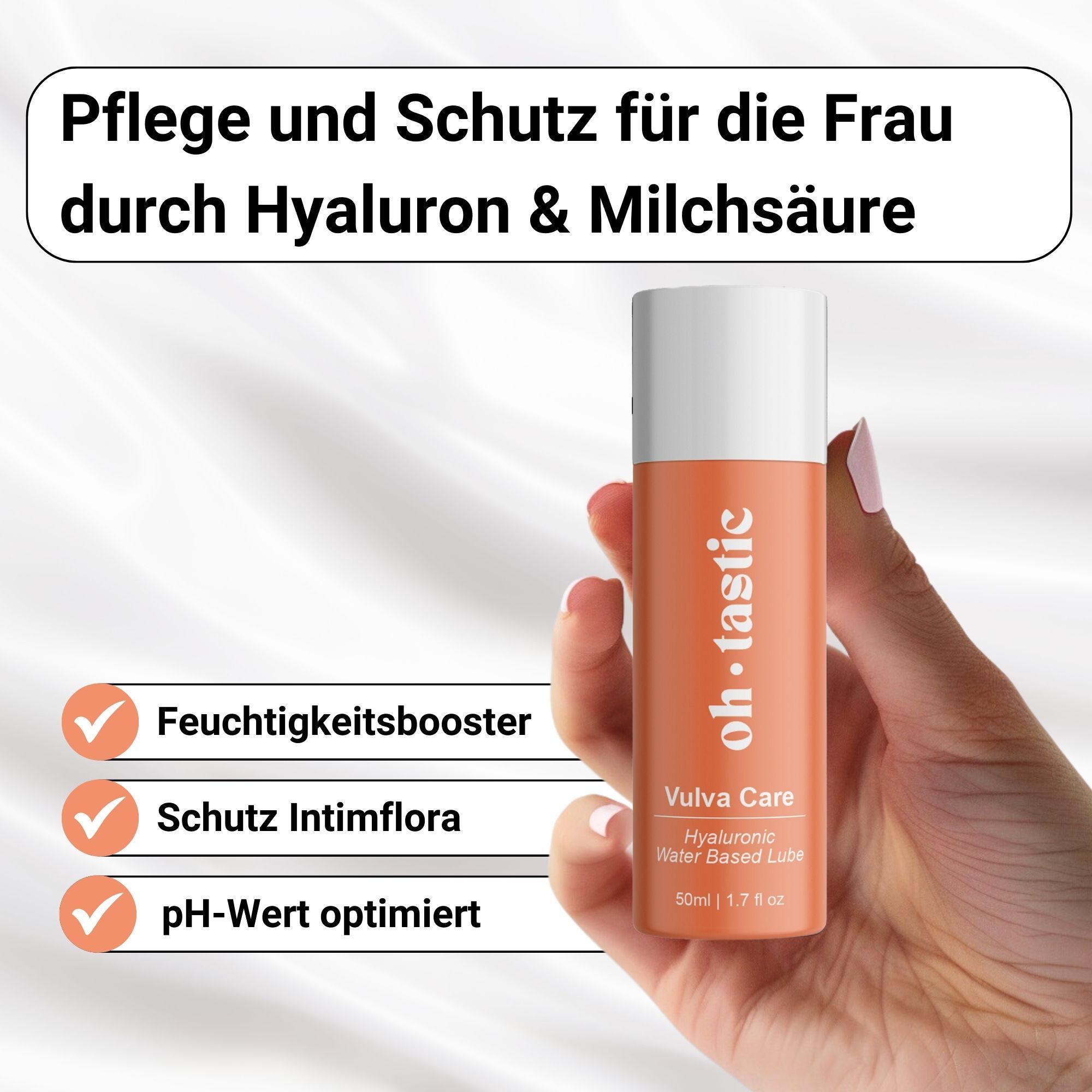 ohtastic Natürliches Sensitiv Gleitgel mit Hyaluron
