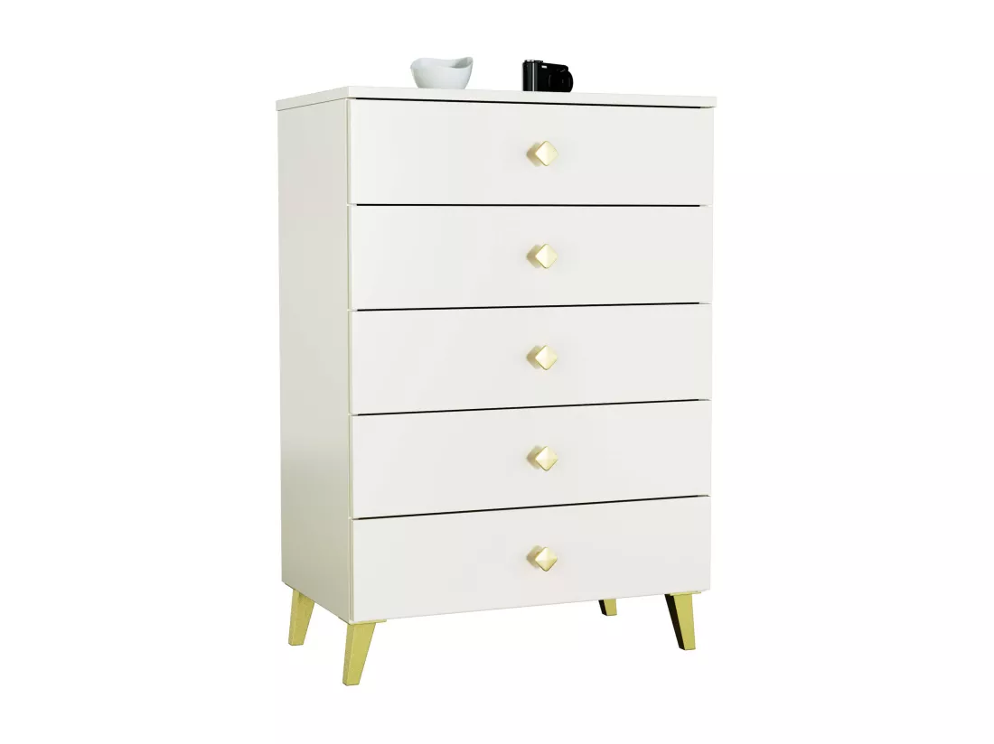 Commode AKORD MOBI Cachmire 60 cm 5 tiroirs 60x37x89 cm