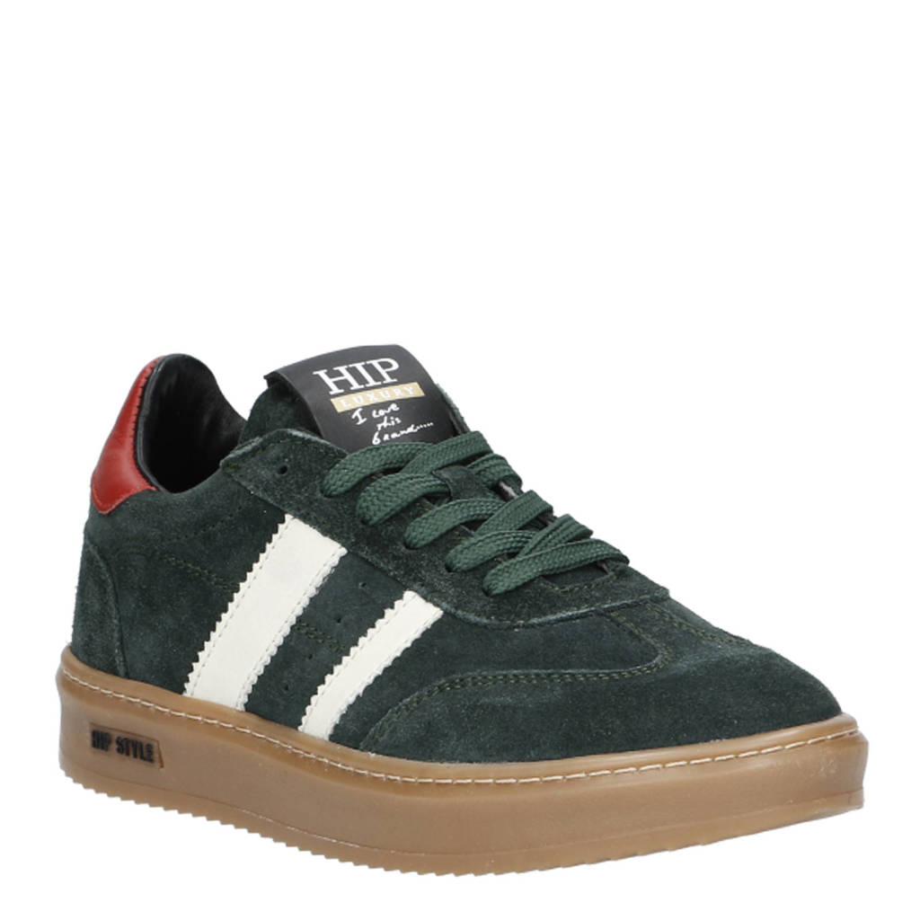 Hip suède sneakers donkergroen