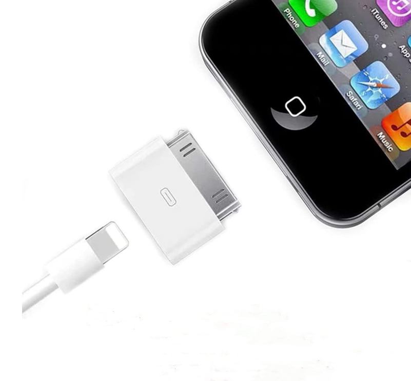 Lightning auf 30-Pin Lade- & Daten-Adapter – Kompatibel mit iPhone / iPad / iPod Dockingstationen - Weiss