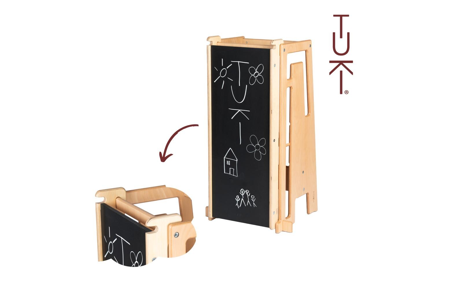 Rutsche mit Maltafel Nature<br>Einfaches Ein- und Aushängen auf mittlerer und unterster Stufe