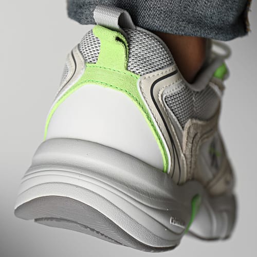 Baskets Retro Tennis 0589 Bright White Creamy White Lime