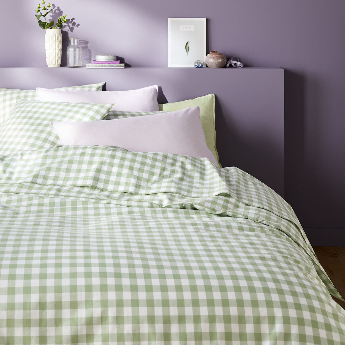 LA REDOUTE INTERIEURS<br>Lençol plano de algodão, Veldi, verde