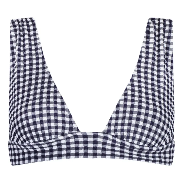 Anja Paris Haut de Maillot L'Ensorcelant Vichy | Bleu marine
