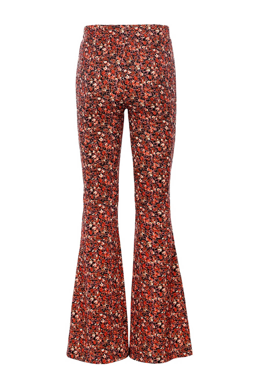 LOOXS gebloemde flared broek oranje