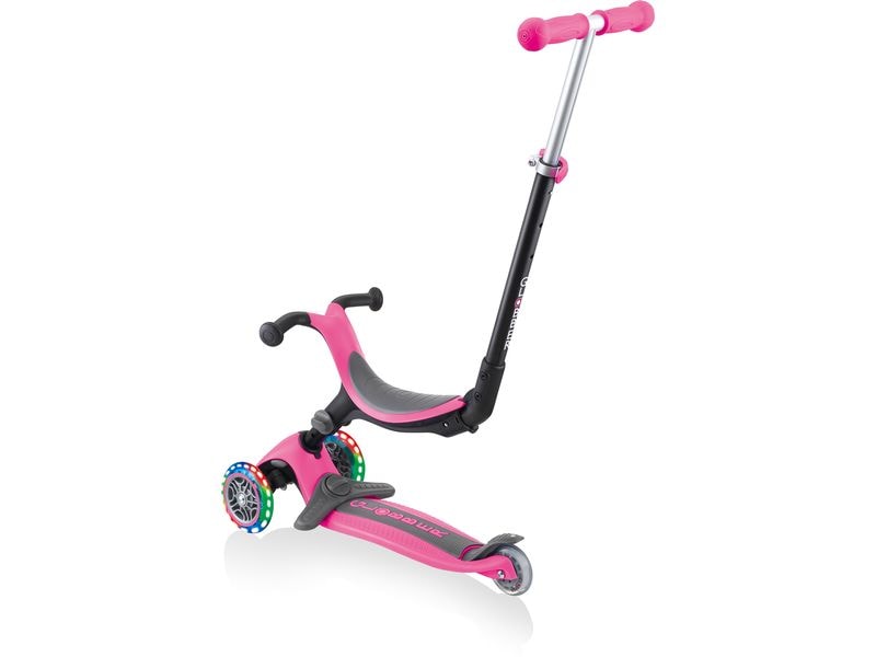 GLOBBER Kinder-Laufrad GO UP Pink Laufrad und Einstiegs Scooter für Kinder von 1 bis 4 Jahre