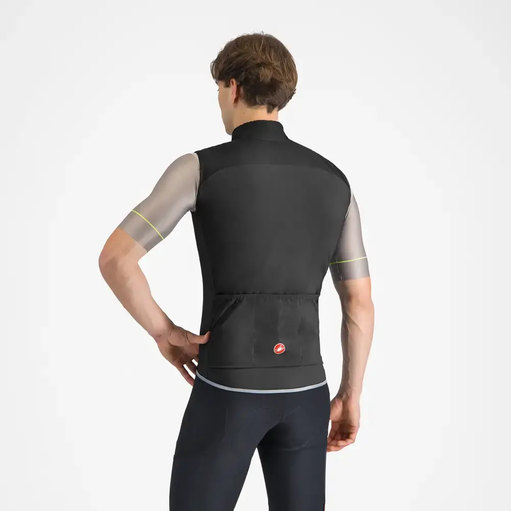 Castelli Fly Direct Windvest Zwart/Donkergrijs Heren