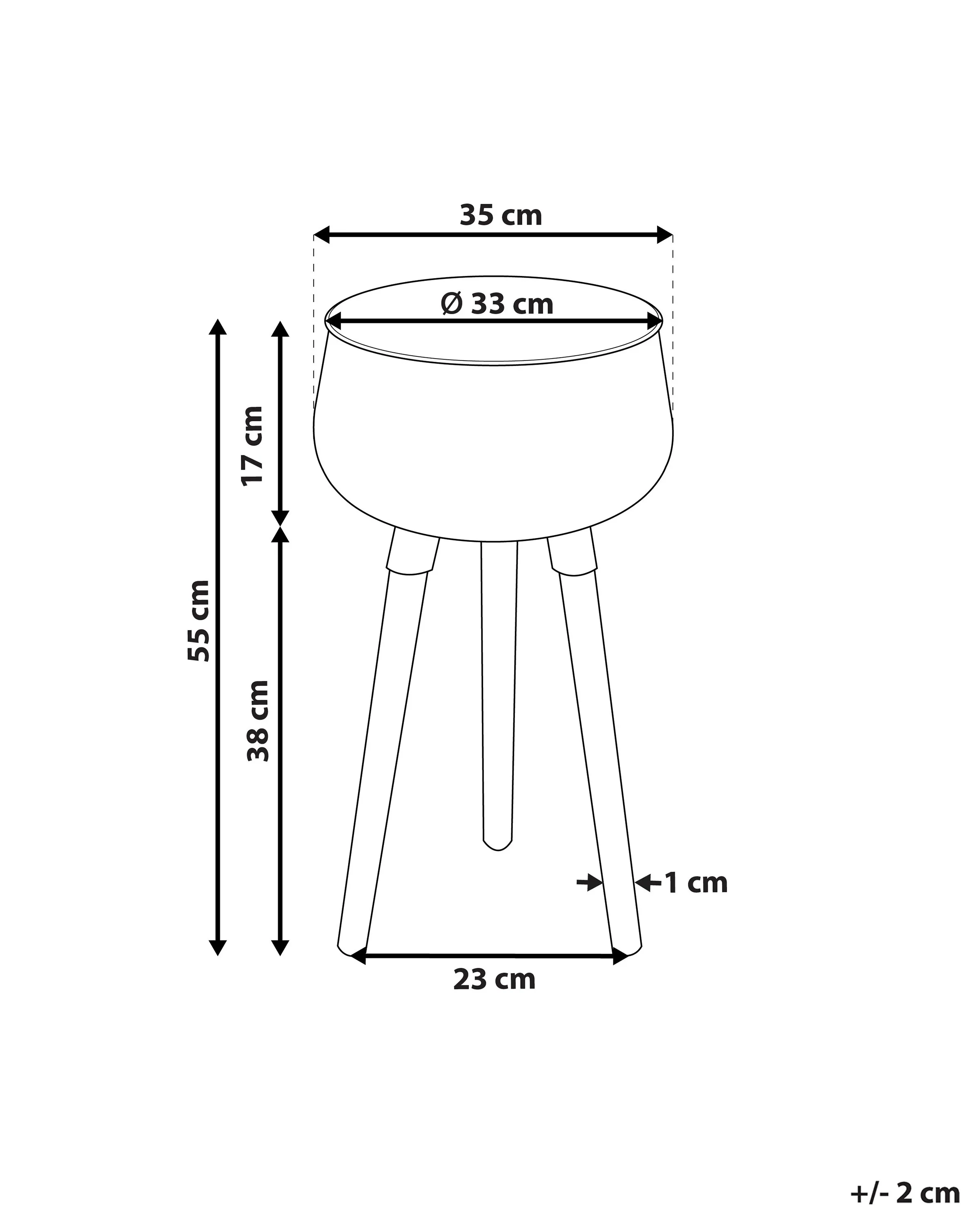 Verhoogde bloempot AGROS Metaal 35 cm Zwart