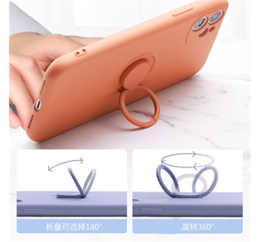 fairliea - Eenvoudige ringstandaard telefoonhoes - iPhone 7 / 8 / 7 Plus / 8 Plus / X / XR / XS / XS Max / 11 / 11 Pro / 11 Pro Max / 12 / 12 Pro / 12 Pro Max / 12 mini / 13 / 13 Pro / 13 Pro Max / 13 mini / 14 / 14 Pro / 14 Pro Max / 14 Plus / 15 /