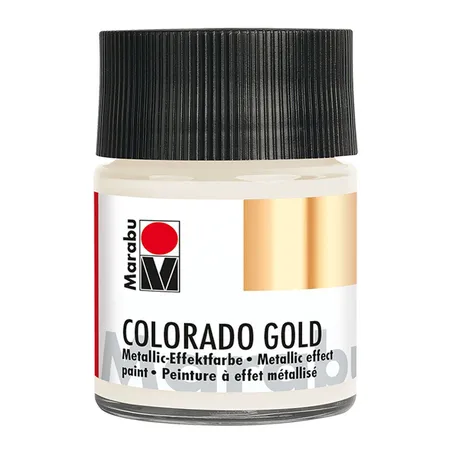 Marabu Metallic-Effektfarbe Colorado Gold, antik silber, 50 ml